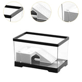 Maxbell Turtle Tank Bottom Drainage Terrapin Tortoise Enclosure Starter Indoor Decor Medium Black