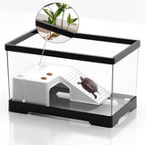 Maxbell Turtle Tank Bottom Drainage Terrapin Tortoise Enclosure Starter Indoor Decor Medium Black