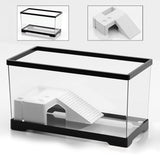 Maxbell Turtle Tank Bottom Drainage Terrapin Tortoise Enclosure Starter Indoor Decor Large Black