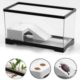 Maxbell Turtle Tank Bottom Drainage Terrapin Tortoise Enclosure Starter Indoor Decor Large Black