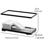 Maxbell Turtle Tank Bottom Drainage Terrapin Tortoise Enclosure Starter Indoor Decor Large Black