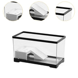 Maxbell Turtle Tank Bottom Drainage Terrapin Tortoise Enclosure Starter Indoor Decor Large Black