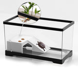 Maxbell Turtle Tank Bottom Drainage Terrapin Tortoise Enclosure Starter Indoor Decor Large Black