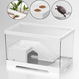 Maxbell Turtle Tank Bottom Drainage Terrapin Tortoise Enclosure Starter Indoor Decor Medium White