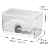 Maxbell Turtle Tank Bottom Drainage Terrapin Tortoise Enclosure Starter Indoor Decor Medium White