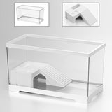 Maxbell Turtle Tank Bottom Drainage Terrapin Tortoise Enclosure Starter Indoor Decor Large White