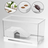 Maxbell Turtle Tank Bottom Drainage Terrapin Tortoise Enclosure Starter Indoor Decor Large White