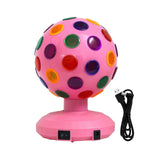 Maxbell Disco Ball Lamp Portable RGB LED Strobe Light for Stages Room Happy Birthday pink