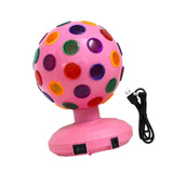 Maxbell Disco Ball Lamp Portable RGB LED Strobe Light for Stages Room Happy Birthday pink