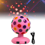 Maxbell Disco Ball Lamp Portable RGB LED Strobe Light for Stages Room Happy Birthday pink