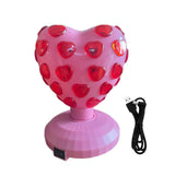Maxbell Disco Ball Lamp Portable RGB LED Strobe Light for Stages Room Happy Birthday pink love heart