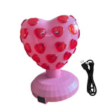 Maxbell Disco Ball Lamp Portable RGB LED Strobe Light for Stages Room Happy Birthday pink love heart