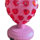 Maxbell Disco Ball Lamp Portable RGB LED Strobe Light for Stages Room Happy Birthday pink love heart
