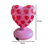 Maxbell Disco Ball Lamp Portable RGB LED Strobe Light for Stages Room Happy Birthday pink love heart