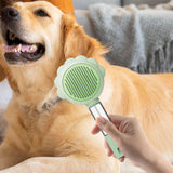 Maxbell Pet Grooming Brush Portable Pet Hair Cleaner Brush for Long Short Curly Hair green