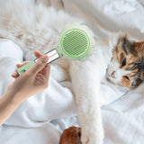 Maxbell Pet Grooming Brush Portable Pet Hair Cleaner Brush for Long Short Curly Hair green