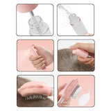 Maxbell Pet Grooming Brush Portable Pet Hair Cleaner Brush for Long Short Curly Hair Pink