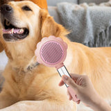 Maxbell Pet Grooming Brush Portable Pet Hair Cleaner Brush for Long Short Curly Hair Pink