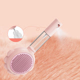 Maxbell Pet Grooming Brush Portable Pet Hair Cleaner Brush for Long Short Curly Hair Pink