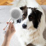 Maxbell Pet Grooming Brush Portable Pet Hair Cleaner Brush for Long Short Curly Hair white