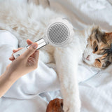 Maxbell Pet Grooming Brush Portable Pet Hair Cleaner Brush for Long Short Curly Hair white
