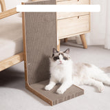 Maxbell Cat Scratching Board L Shape Cat Cardboard Bed for Wall and Couch Protection 56cmx30cmx24cm