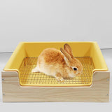 Maxbell 2 in 1 Rabbit Hay Feeder Box Hay Feeder with Litter Pan for Bunny Guinea Pig green toilet pan
