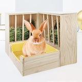 Maxbell 2 in 1 Rabbit Hay Feeder Box Hay Feeder with Litter Pan for Bunny Guinea Pig green toilet pan