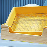 Maxbell 2 in 1 Rabbit Hay Feeder Box Hay Feeder with Litter Pan for Bunny Guinea Pig green toilet pan