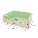 Maxbell 2 in 1 Rabbit Hay Feeder Box Hay Feeder with Litter Pan for Bunny Guinea Pig green toilet pan