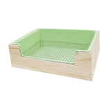 Maxbell 2 in 1 Rabbit Hay Feeder Box Hay Feeder with Litter Pan for Bunny Guinea Pig green toilet pan
