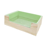 Maxbell 2 in 1 Rabbit Hay Feeder Box Hay Feeder with Litter Pan for Bunny Guinea Pig green toilet pan