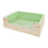 Maxbell 2 in 1 Rabbit Hay Feeder Box Hay Feeder with Litter Pan for Bunny Guinea Pig green toilet pan