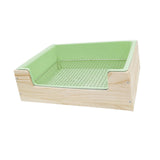 Maxbell 2 in 1 Rabbit Hay Feeder Box Hay Feeder with Litter Pan for Bunny Guinea Pig green toilet pan
