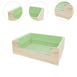 Maxbell 2 in 1 Rabbit Hay Feeder Box Hay Feeder with Litter Pan for Bunny Guinea Pig green toilet pan