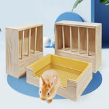 Maxbell 2 in 1 Rabbit Hay Feeder Box Hay Feeder with Litter Pan for Bunny Guinea Pig green toilet pan