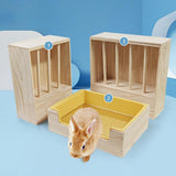 Maxbell 2 in 1 Rabbit Hay Feeder Box Hay Feeder with Litter Pan for Bunny Guinea Pig green toilet pan