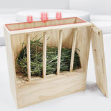 Maxbell 2 in 1 Rabbit Hay Feeder Box Hay Feeder with Litter Pan for Bunny Guinea Pig large Grass Rack