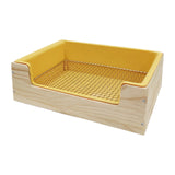 Maxbell 2 in 1 Rabbit Hay Feeder Box Hay Feeder with Litter Pan for Bunny Guinea Pig yellow toilet pan