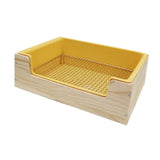 Maxbell 2 in 1 Rabbit Hay Feeder Box Hay Feeder with Litter Pan for Bunny Guinea Pig yellow toilet pan