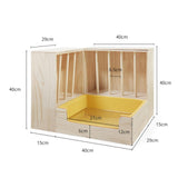 Maxbell 2 in 1 Rabbit Hay Feeder Box Hay Feeder with Litter Pan for Bunny Guinea Pig Rack pan set