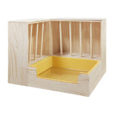 Maxbell 2 in 1 Rabbit Hay Feeder Box Hay Feeder with Litter Pan for Bunny Guinea Pig Rack pan set