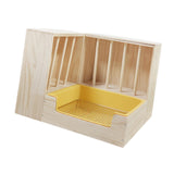 Maxbell 2 in 1 Rabbit Hay Feeder Box Hay Feeder with Litter Pan for Bunny Guinea Pig Rack pan set