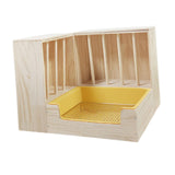 Maxbell 2 in 1 Rabbit Hay Feeder Box Hay Feeder with Litter Pan for Bunny Guinea Pig Rack pan set
