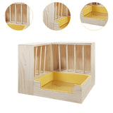 Maxbell 2 in 1 Rabbit Hay Feeder Box Hay Feeder with Litter Pan for Bunny Guinea Pig Rack pan set