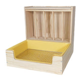 Maxbell 2 in 1 Rabbit Hay Feeder Box Hay Feeder with Litter Pan for Bunny Guinea Pig large Rack set