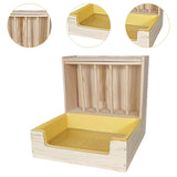 Maxbell 2 in 1 Rabbit Hay Feeder Box Hay Feeder with Litter Pan for Bunny Guinea Pig large Rack set
