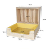 Maxbell 2 in 1 Rabbit Hay Feeder Box Hay Feeder with Litter Pan for Bunny Guinea Pig large Rack set
