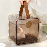 Maxbell Small Animal Carrier Bag Travel Guinea Pig Carrier Bag for Small Animals Rat brown
