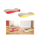 Maxbell Cat Scratching Board Sturdy Cardboard Cat Scratcher for Kitten Kitty Playing Red